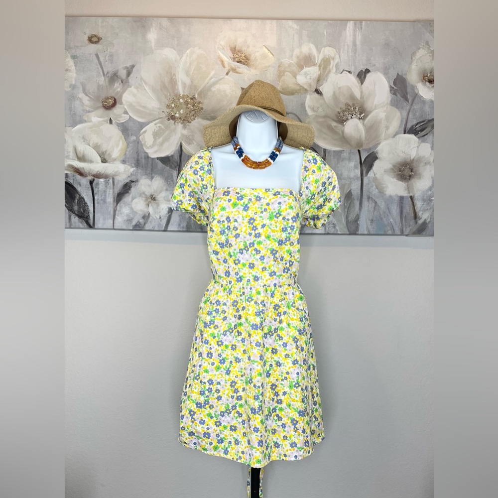 Derek Heart Junior Summer Dresses Floral Print Short Sleeve Open Back Size XL.